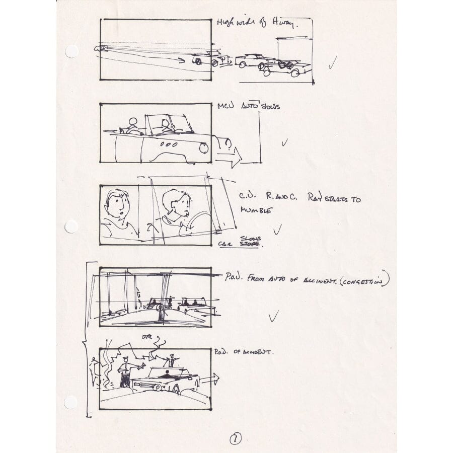 Storyboard do filme Rain Man (1987) Storyboards Com certificado de autenticidade e garantia 