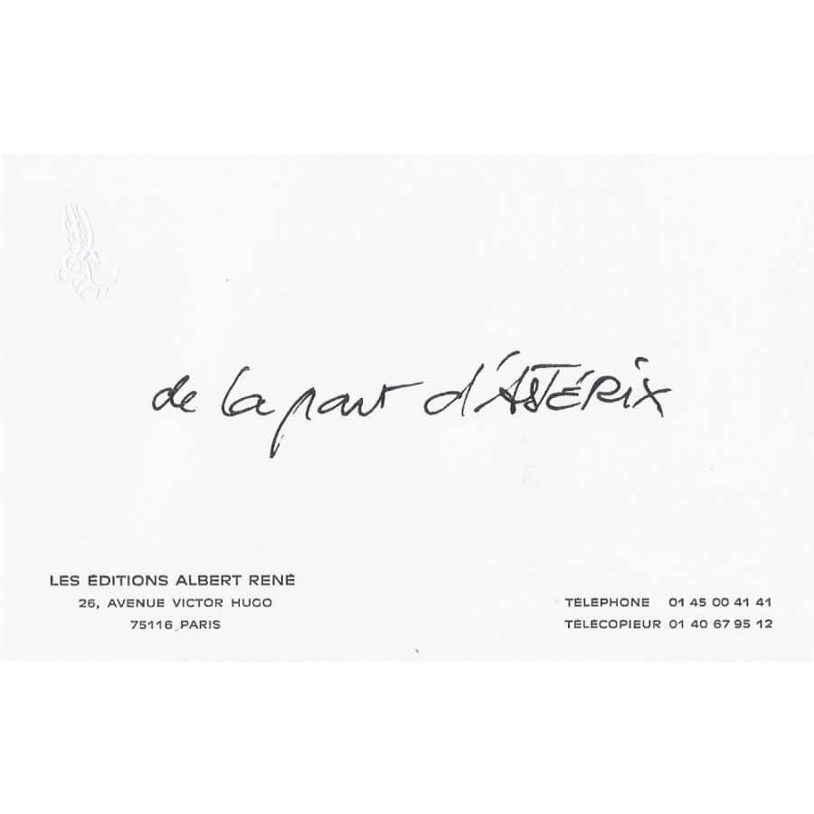 Autógrafo de Albert Uderzo (1959) Autógrafos e dedicatórias Com certificado de autenticidade e garantia 