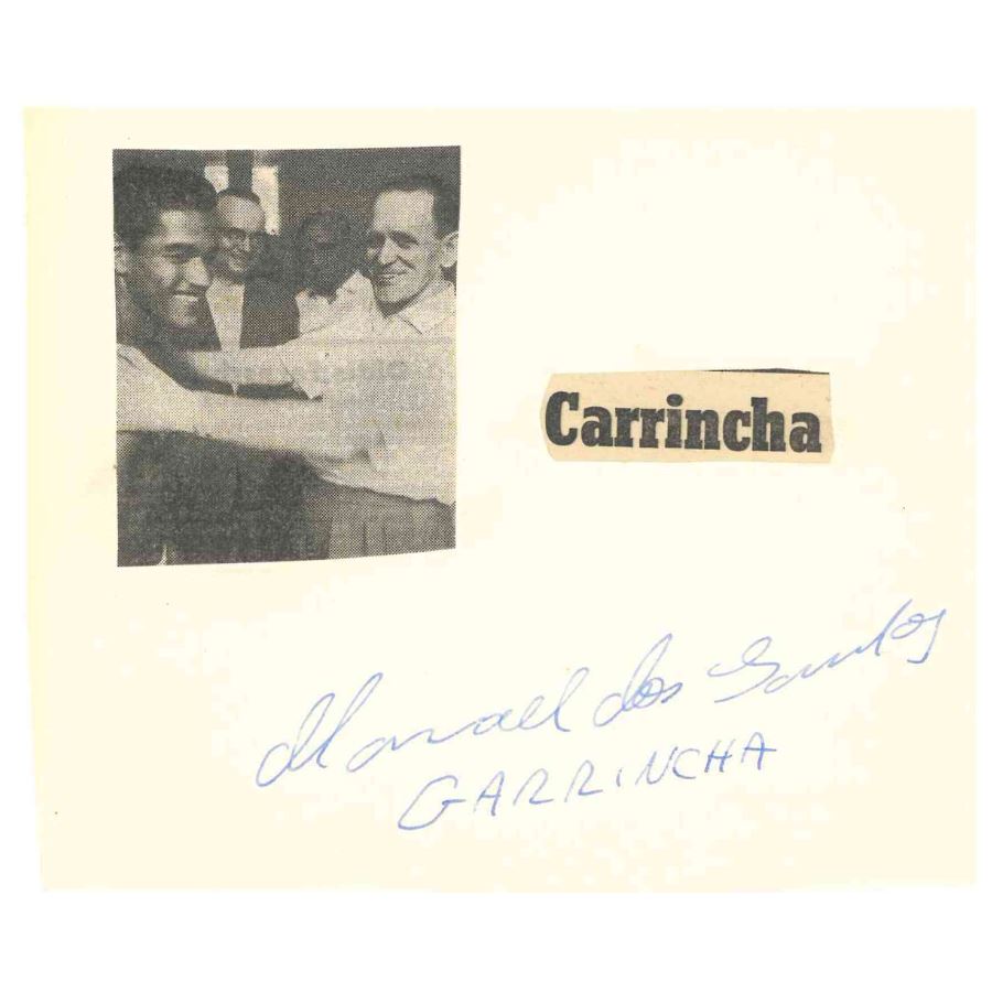 Autógrafo de Garrincha (1966) Autógrafos e dedicatórias Com certificado de autenticidade e garantia 
