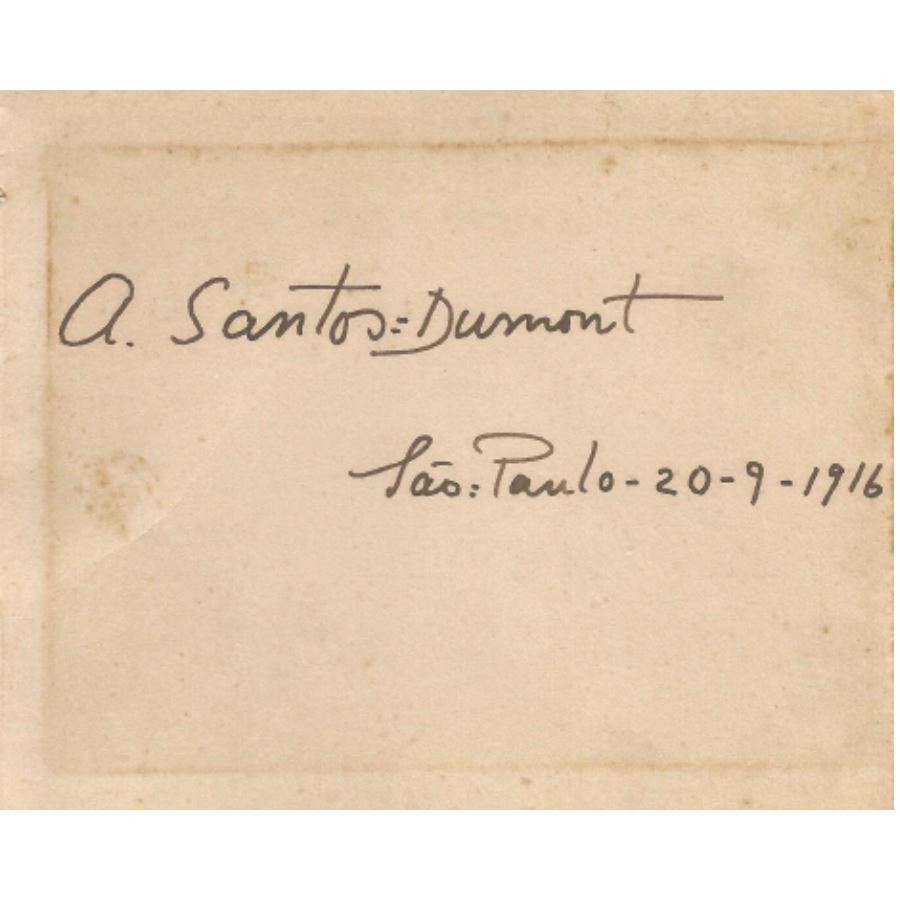 Autógrafo de Alberto Santos Dumont (1916) Autógrafos e dedicatórias Com certificado de autenticidade e garantia 