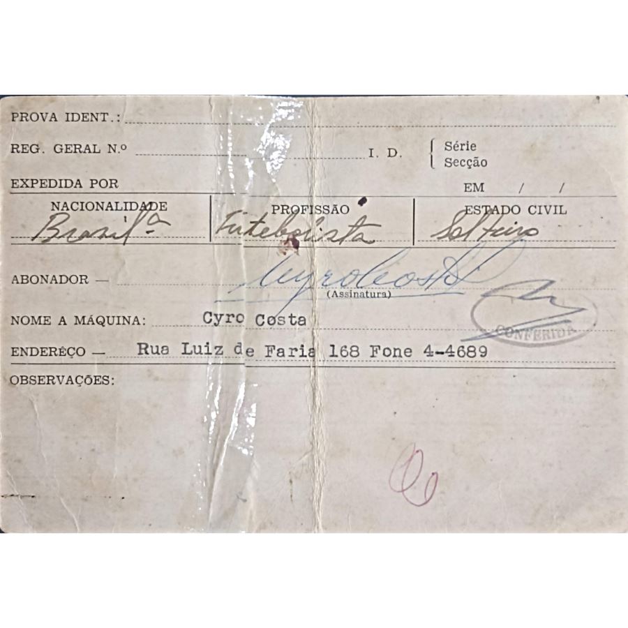 Três assinaturas de Pelé (1960) Autógrafos e dedicatórias Com certificado de autenticidade e garantia 