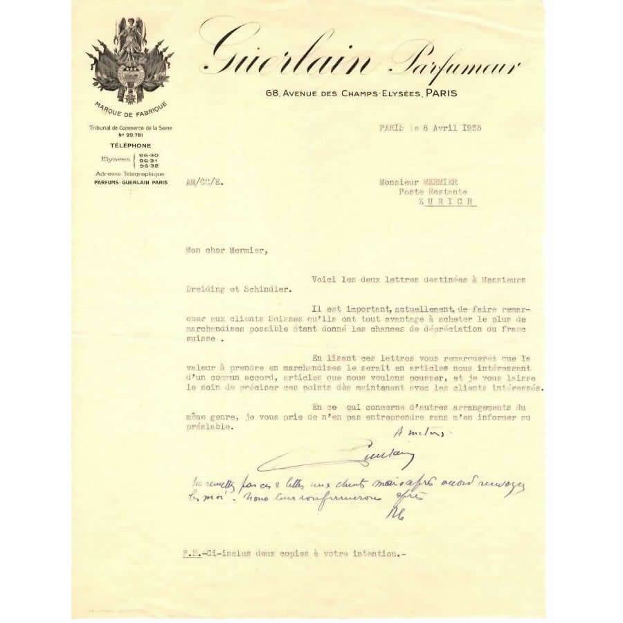 Carta de Jacques Guerlain (1935) Cartas Com certificado de autenticidade e garantia 