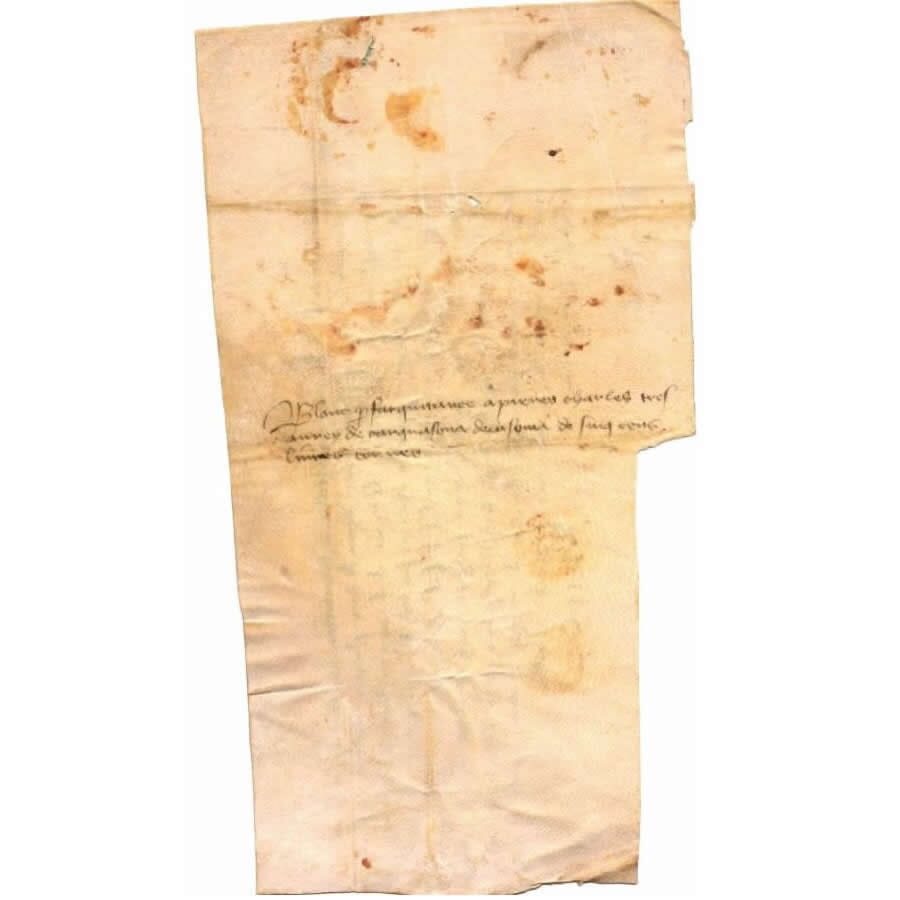 Bilhete manuscrito do ano 1450 Cartas Com certificado de autenticidade e garantia 