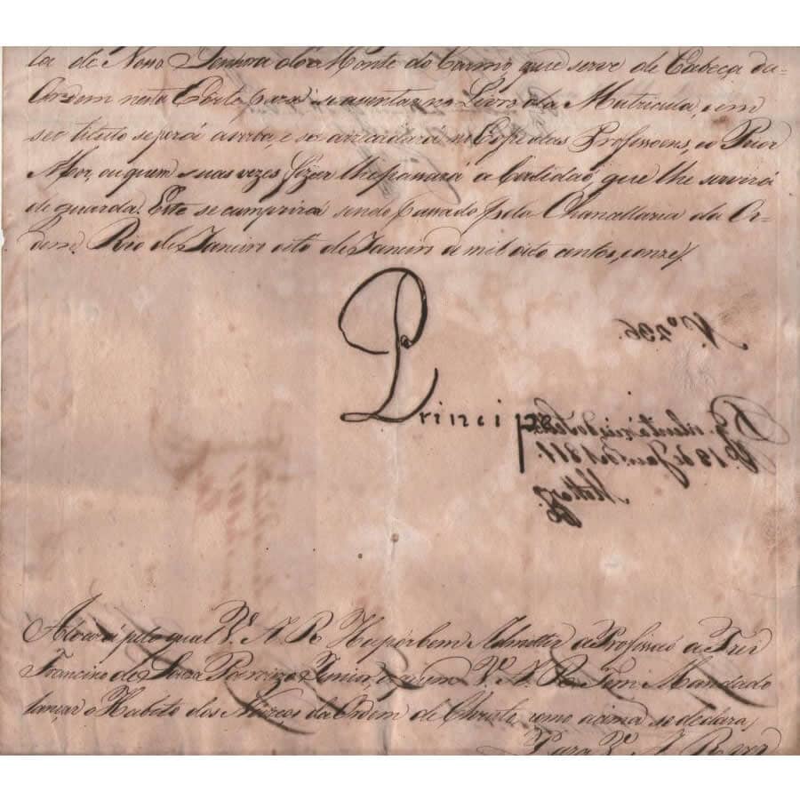 Carta manuscrita de Dom João VI (1811) Cartas Com certificado de autenticidade e garantia 