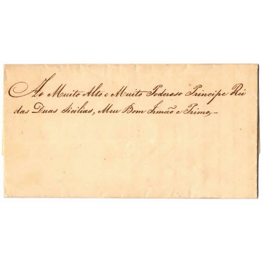 Carta manuscrita de Dom Pedro II (1840) Cartas Com certificado de autenticidade e garantia 