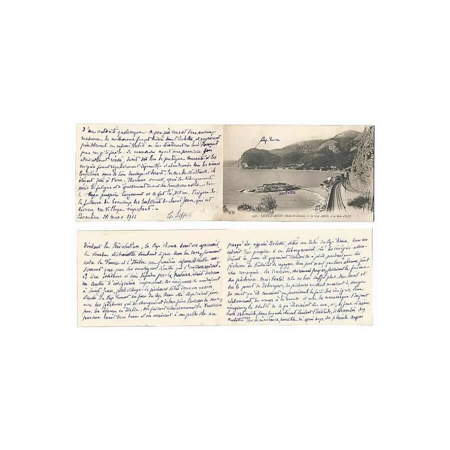Carta manuscrita de Gustave Eiffel (1911) Cartas Com certificado de autenticidade e garantia 