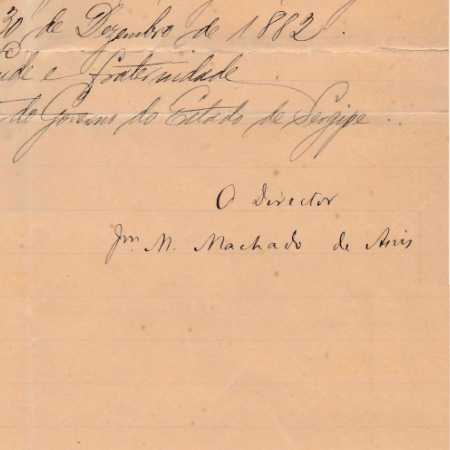 Carta manuscrita de Machado de Assis (1892) Cartas Com certificado de autenticidade e garantia 