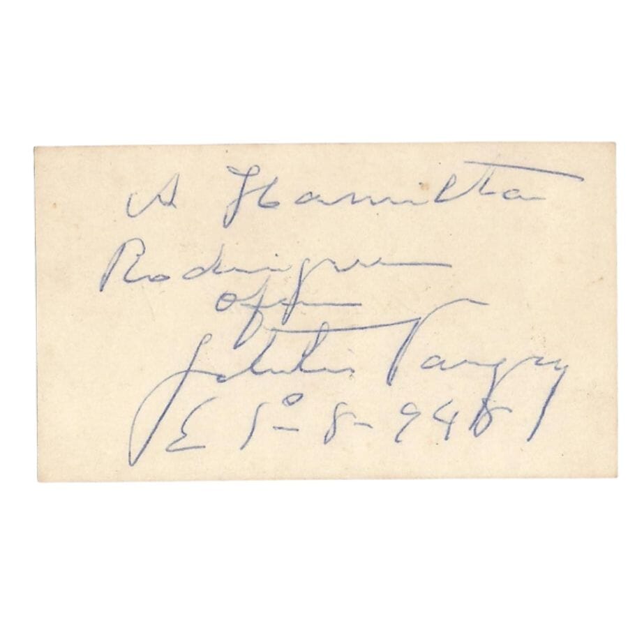 Cartão de vista com duas assinaturas de Getúlio Vargas (1948) Autógrafos e dedicatórias Com certificado de autenticidade e garantia 