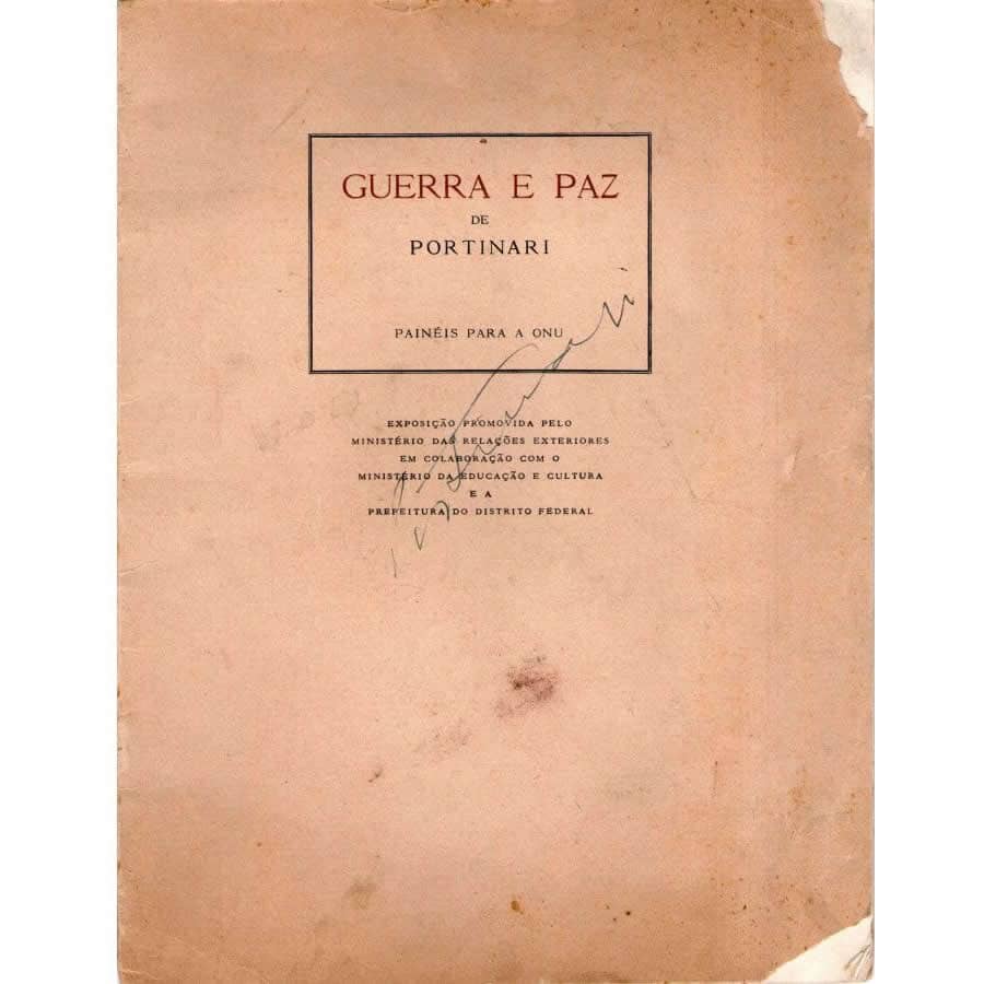 Pequeno livro e autógrafo de Candido Portinari (1956) Autógrafos e dedicatórias Com certificado de autenticidade e garantia 