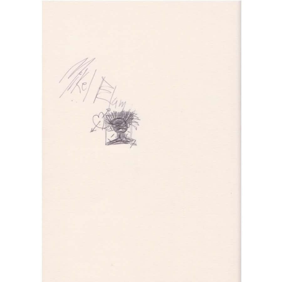 Desenhos e dedicatórias de Miles Davis e Mikel Elam (1989) Desenhos Com certificado de autenticidade e garantia 