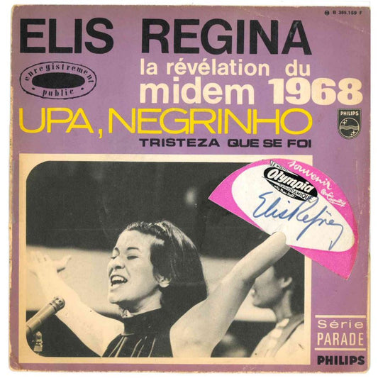 Autógrafo de Elis Regina (1968) Autógrafos e dedicatórias Com certificado de autenticidade e garantia 