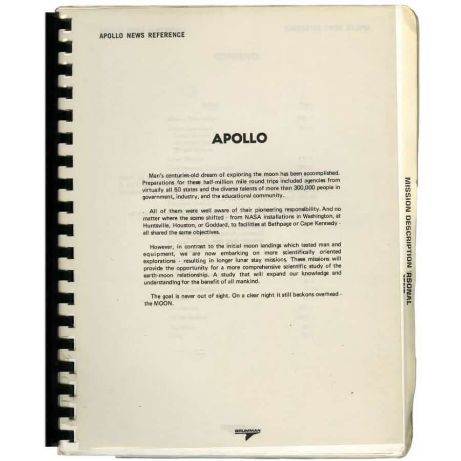Apollo Documents Historical document about Apollo 11 (1971) | Glories, historical ...