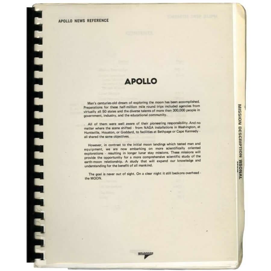 Documento histórico sobre Apollo 11 (1971) Livros Com certificado de autenticidade e garantia 
