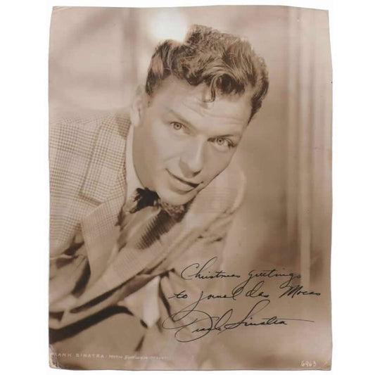 Fotografia com dedicatória de Frank Sinatra (anos 1940) Autógrafos e dedicatórias Com certificado de autenticidade e garantia 