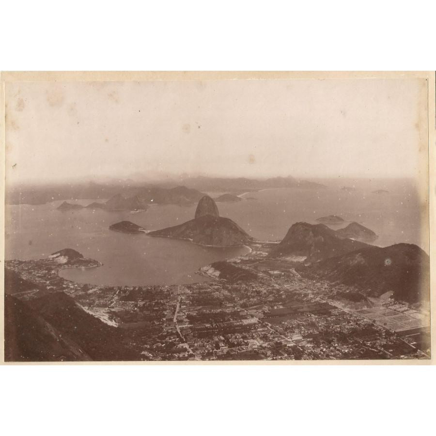 Três fotografias antigas do Rio de Janeiro antigo por Marc Ferrez Fotografias Com certificado de autenticidade e garantia 