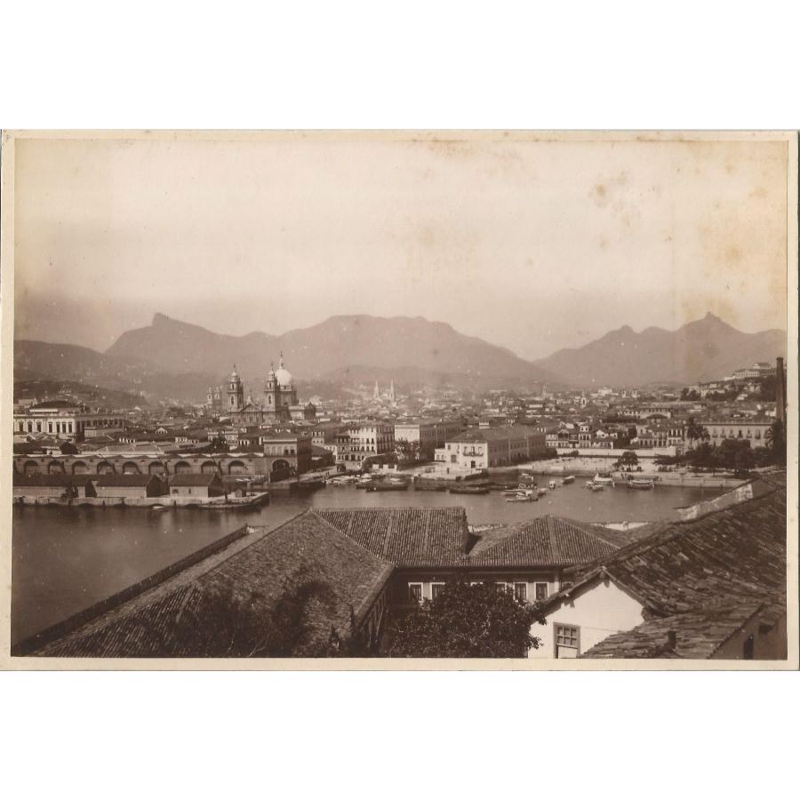 Três fotografias antigas do Rio de Janeiro antigo por Marc Ferrez Fotografias Com certificado de autenticidade e garantia 