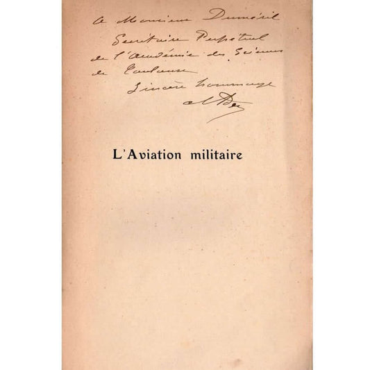 Livro e dedicatória de Clément Ader (1913) Autógrafos e dedicatórias Com certificado de autenticidade e garantia 