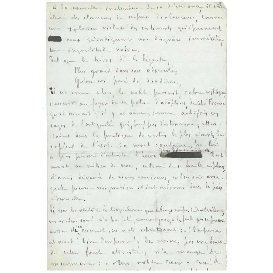 Necrologia de Dom Pedro II (1891) Manuscritos Com certificado de autenticidade e garantia 