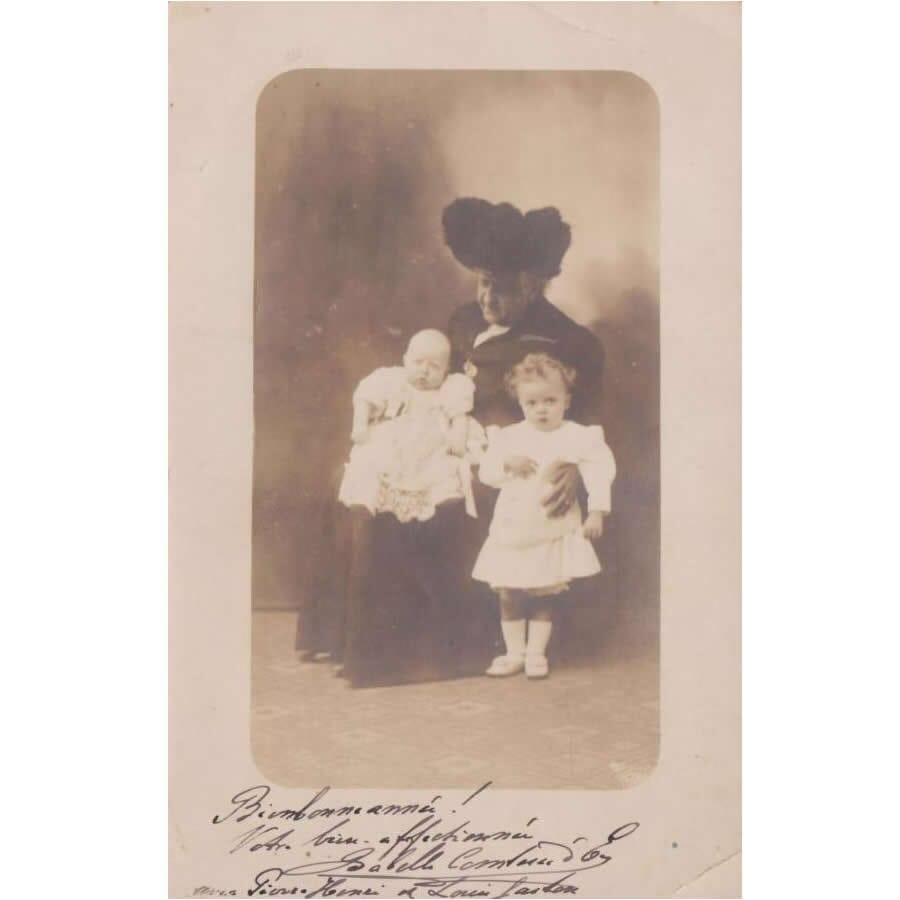 Postal manuscrito da Princesa Isabel (1910) Cartas Com certificado de autenticidade e garantia 