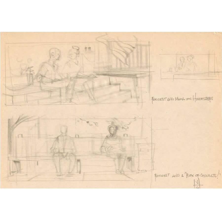 Storyboard do filme Forrest Gump (1993) Storyboards Com certificado de autenticidade e garantia 
